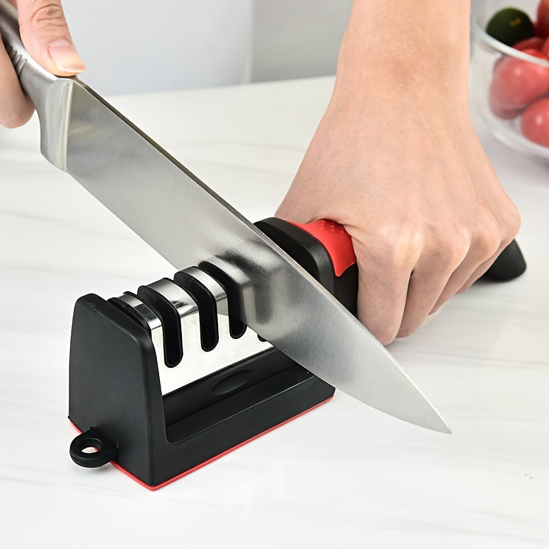 Kitchen Knife Sharpener 4-Stage Outdoor Use Tungsten Diamond Ceramic