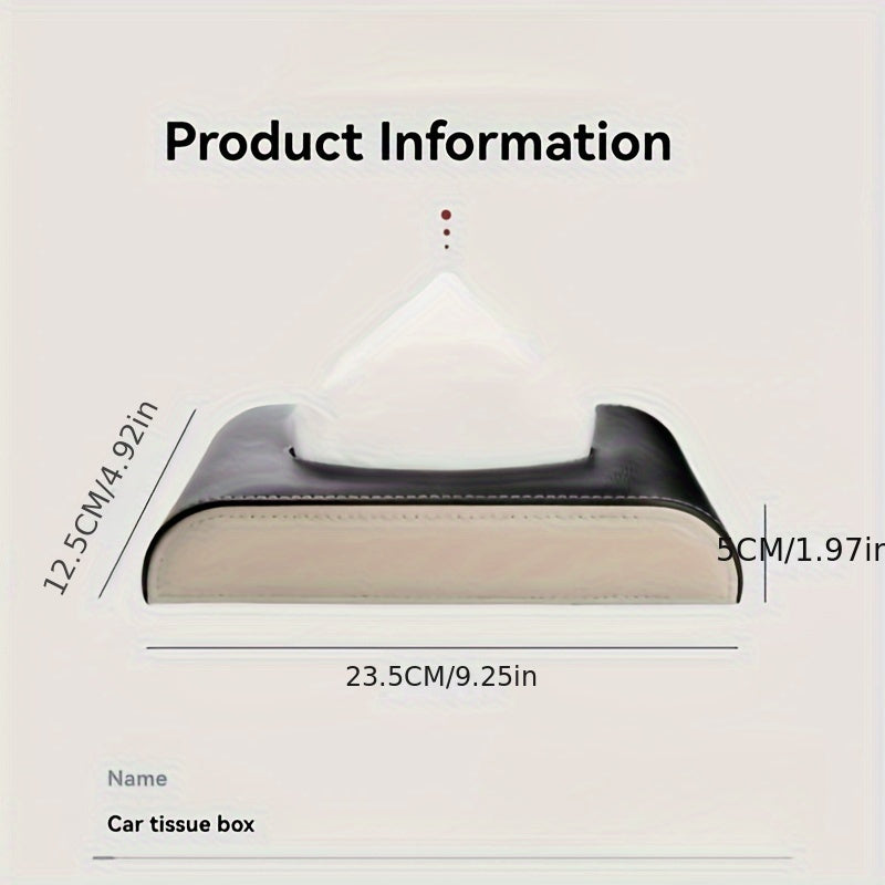 Organizador colgante para coche de cuero negro para tejidos