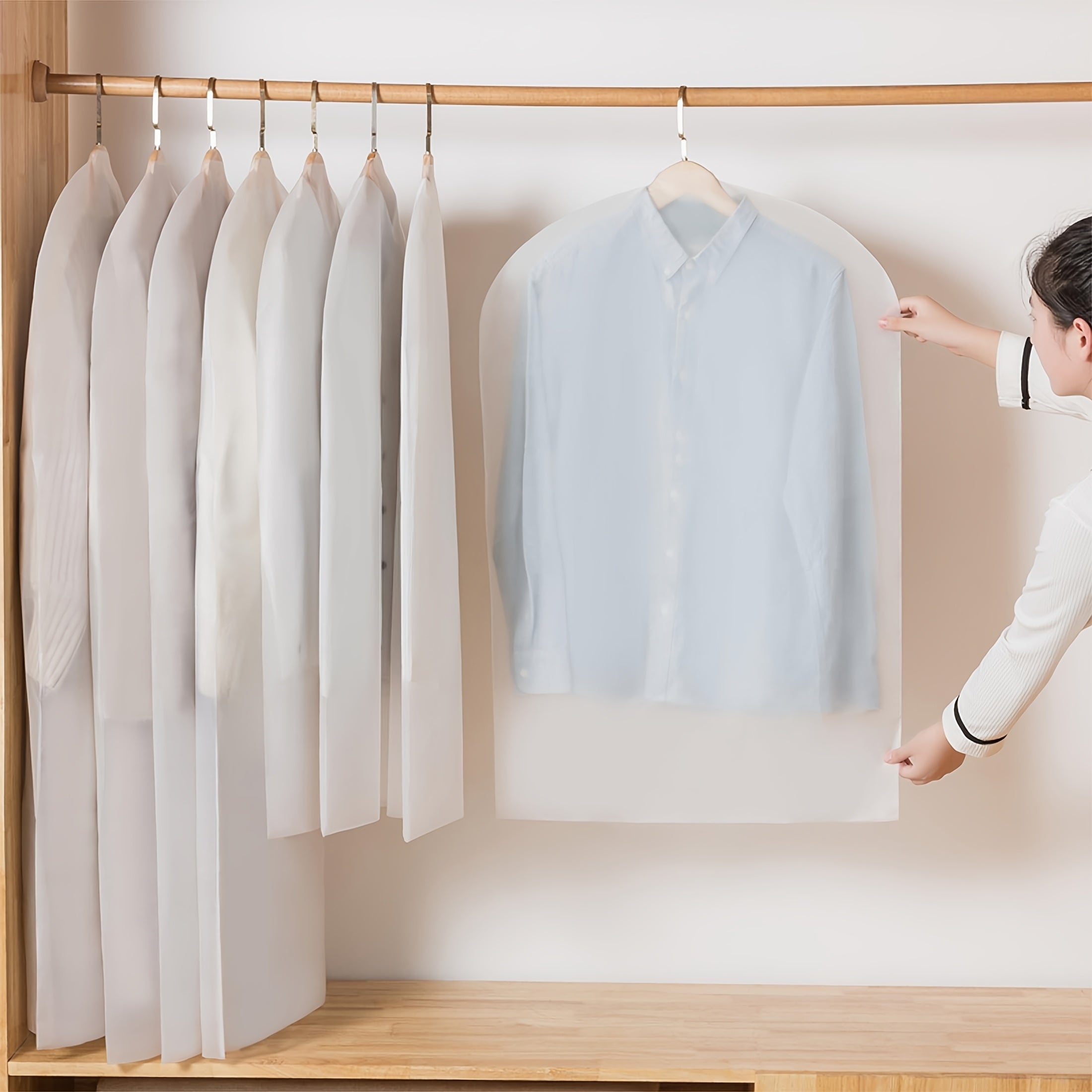 5-to'plam shaffof kiyim qoplami, pastki ochilish bilan, yengil changga chidamli, hasharotlarga qarshi