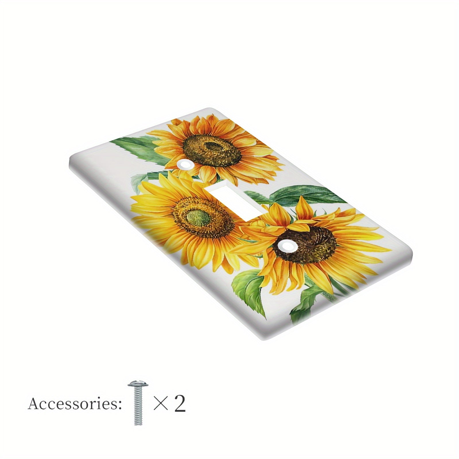 Watercolor Sunflowers Light Switch Cover for 1 or 2 Gang Switches