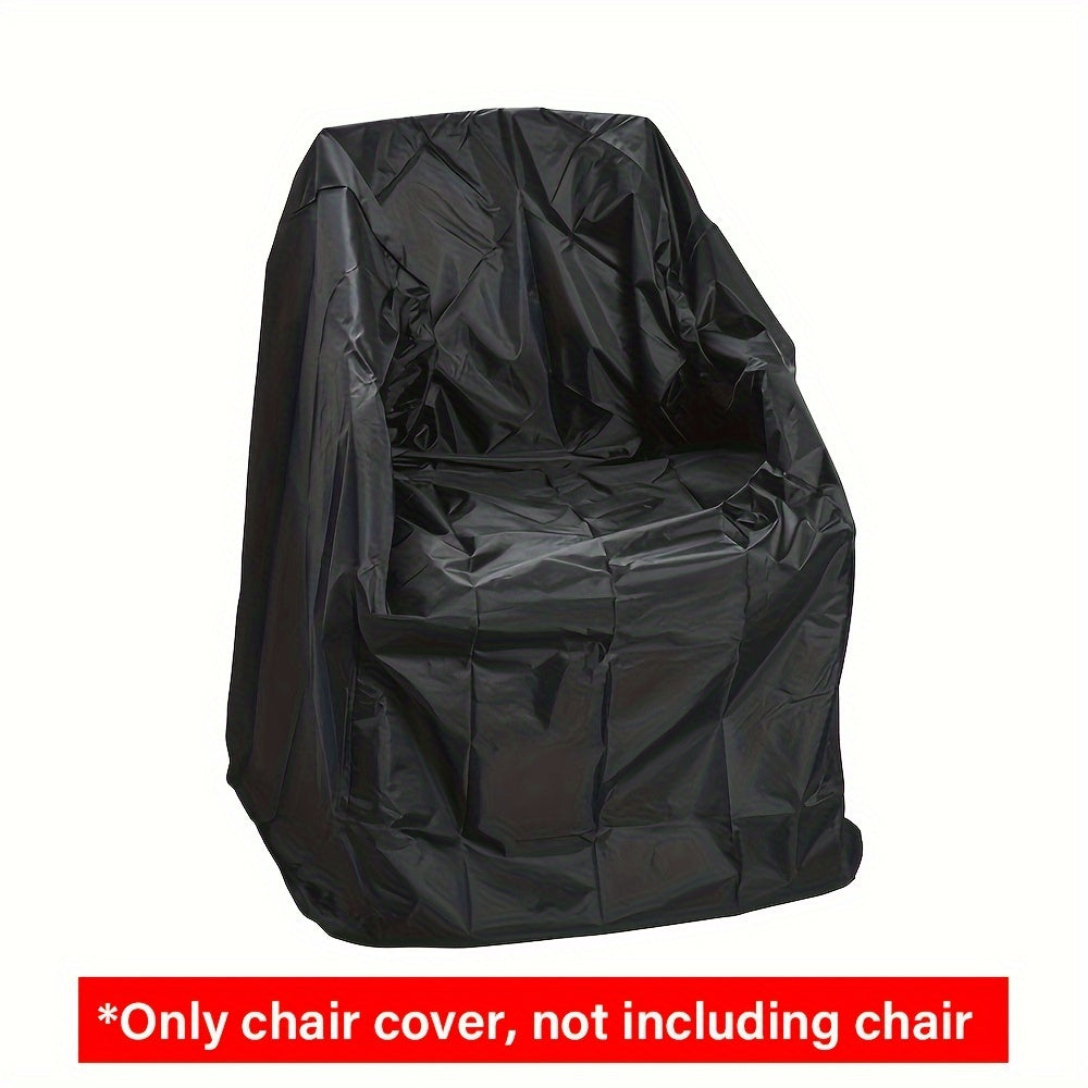 Outdoor Waterproof Chair Cover Black and Silver Polyester for Garden Furniture