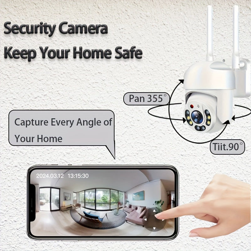 1080P WiFi Security Camera Wireless Home Surveillance Full-Color Night Vision Two-Way Audio Motion Detection