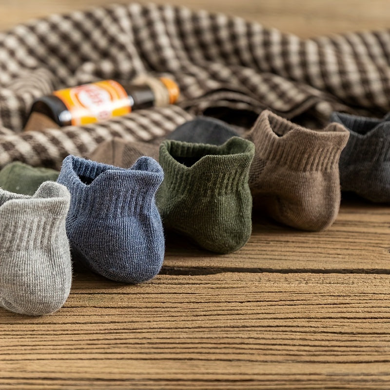 Erkaklar va ayollar uchun 10 juftlik to'liq rangli to'qilgan mato qayiq paypoq