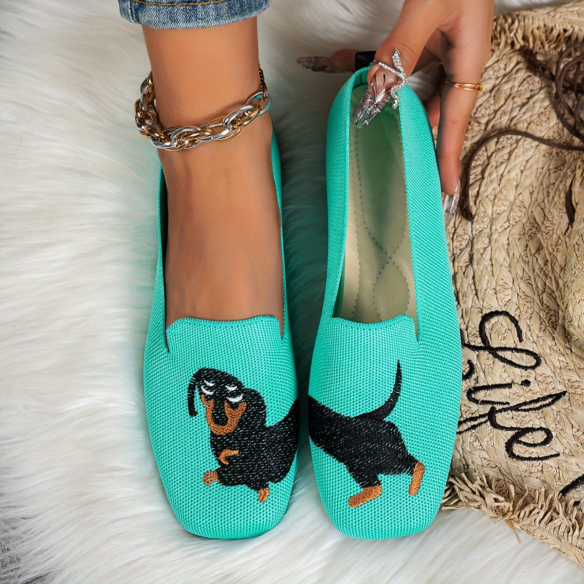 Women's Flat Shoes Casual Slip-On Breathable Comfort Non-Slip Lightweight