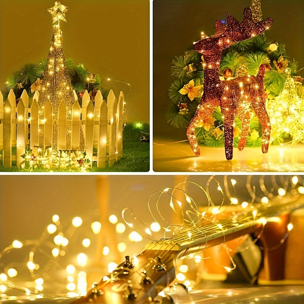 Mini Fairy Lights Copper Wire 10/20 Mode Christmas Decor
