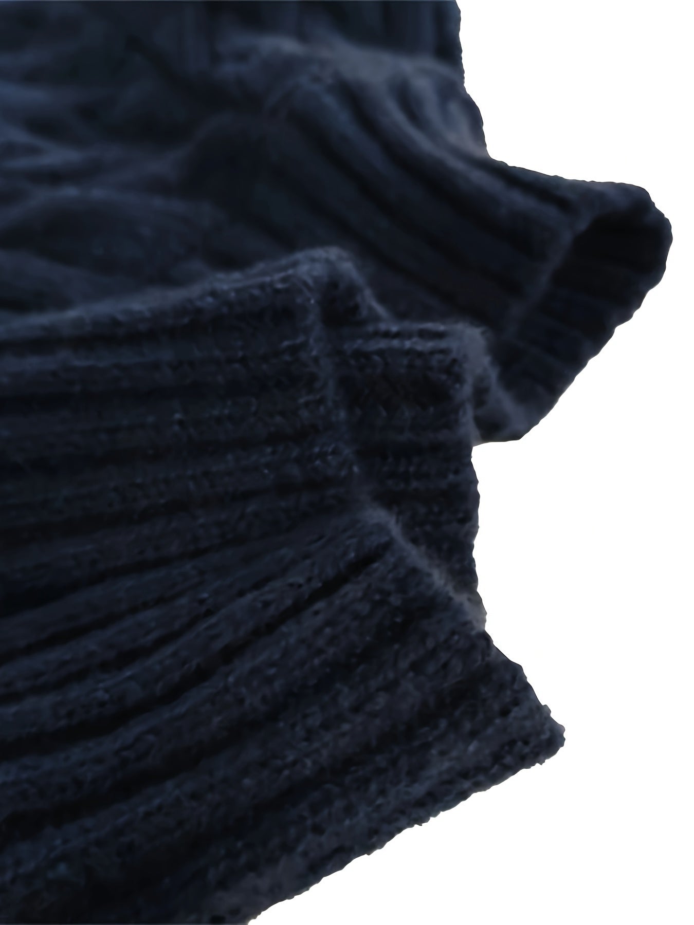 Suéter de punto de cuello alto oversize para mujer, de poliéster sólido, manga larga, para otoño e invierno