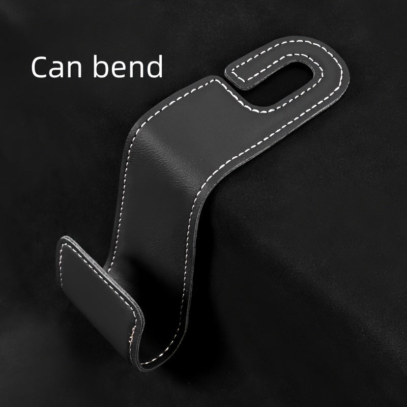 Car Universal PU Leather Car Seat Back Organizer Hanger for Keys Purses Coats
