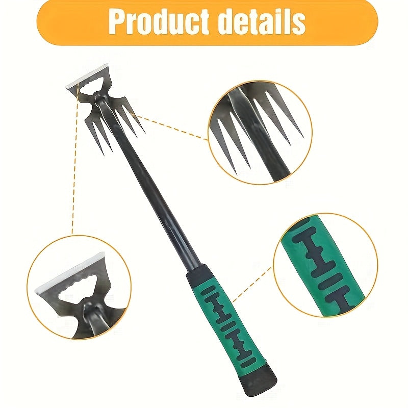 2024 Heavy Duty Garden Weed Puller Tool with Ergonomic Handle for Outdoor Farming