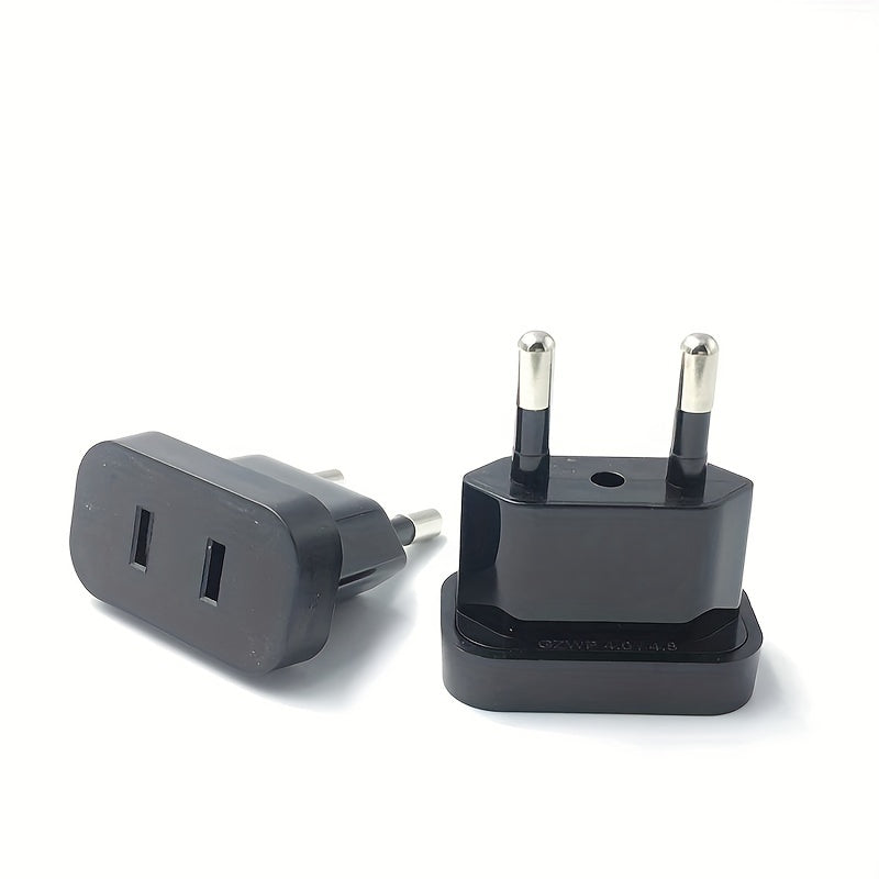 Adaptador de viaje de EE. UU. a UE 220-240V Convertidor de energía de cobre Enchufe de 2 pines