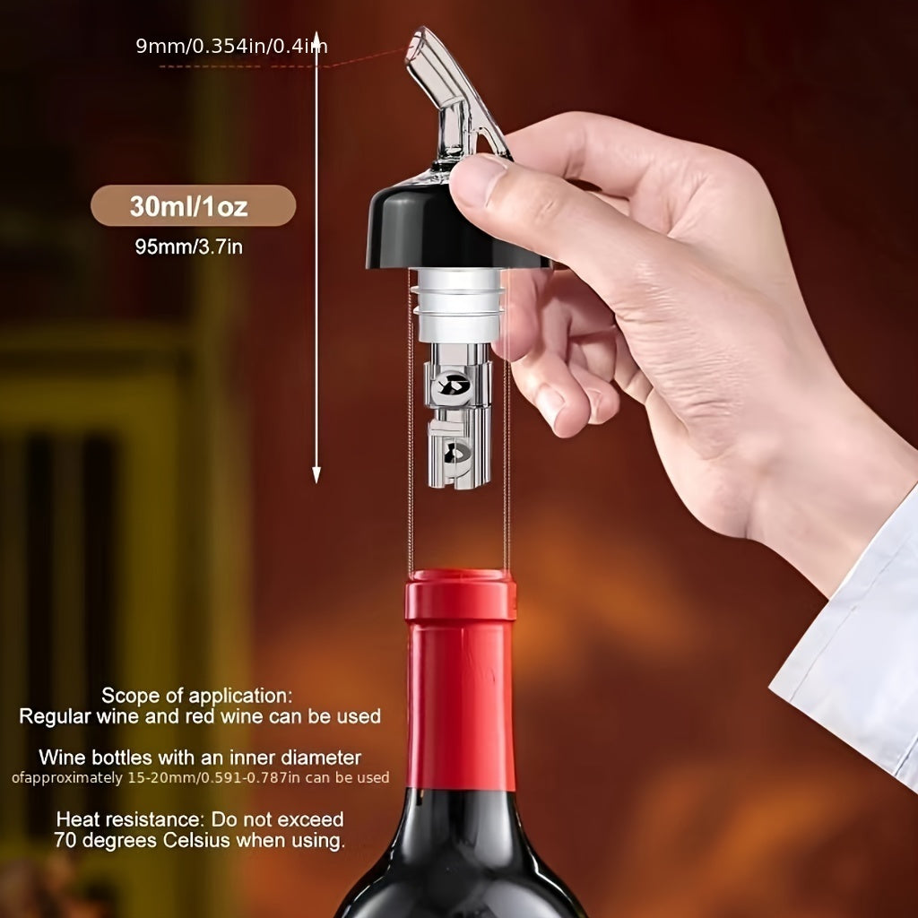 Set of 6 30ML Stainless Steel Liquor Pourers for Home Bar