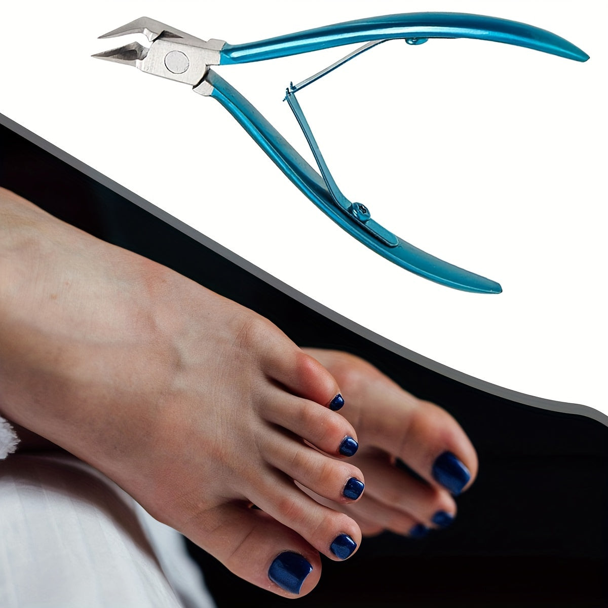 Stainless Steel Ingrown Toenail Tool with Sharp Pointed Tip Wide Jaw Podiatry Nail Clipper