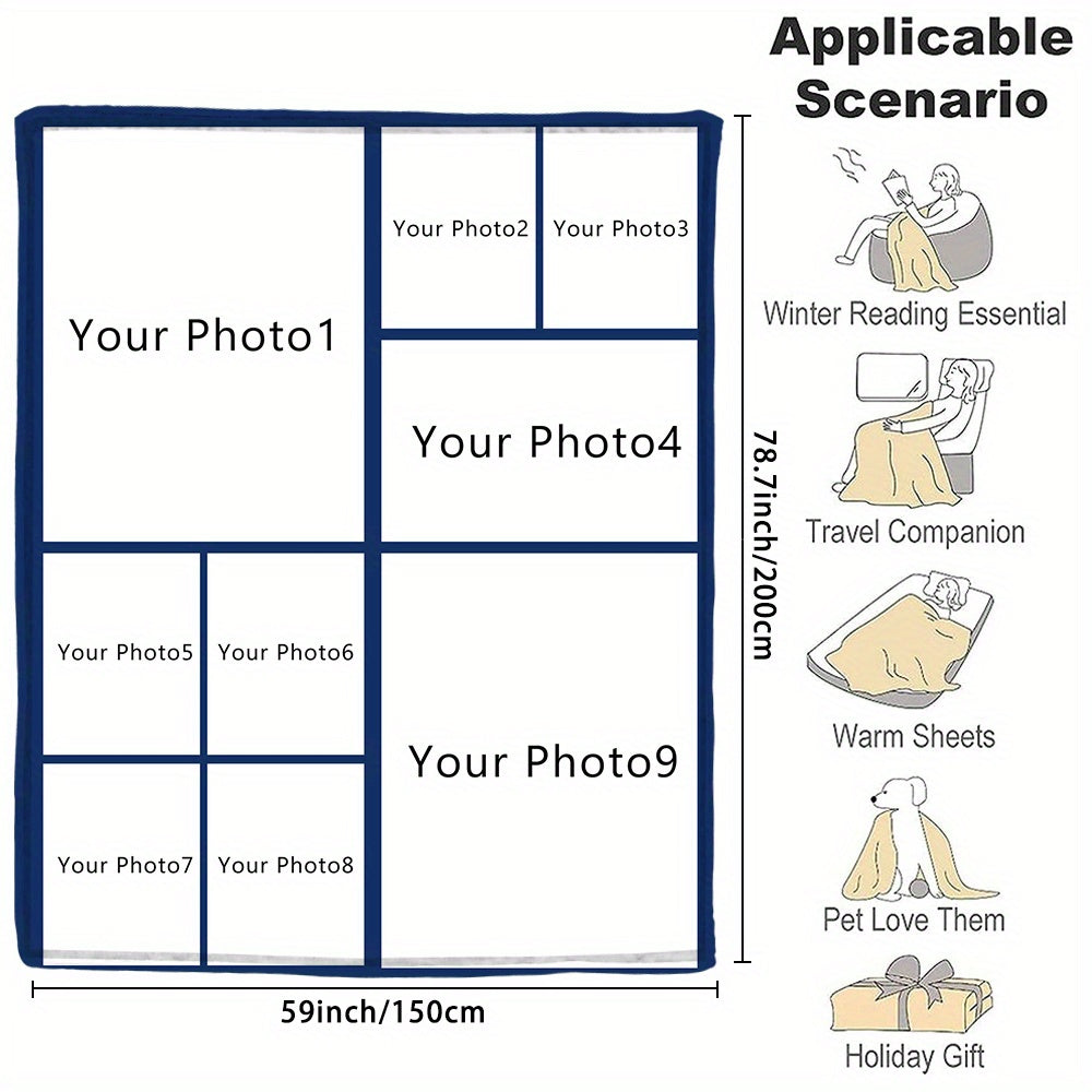 Personalized Couple Flannel Throw Blanket Soft Warm Gift for Couch Bed Camping