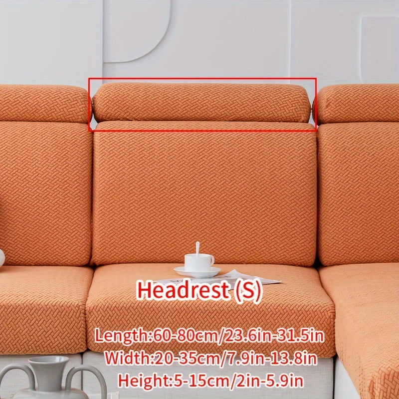 Современный жаккардовый чехол для дивана, изготовленный из прочного полиэстера и спандекса, не скользит, подходит для домашних животных, легкий в уходе, подходит для кресел и секционных диванов.