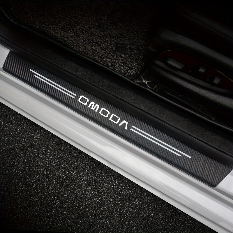 Car Trunk Bumper Protective Sticker Carbon Fiber Scratch-Resistant Tape