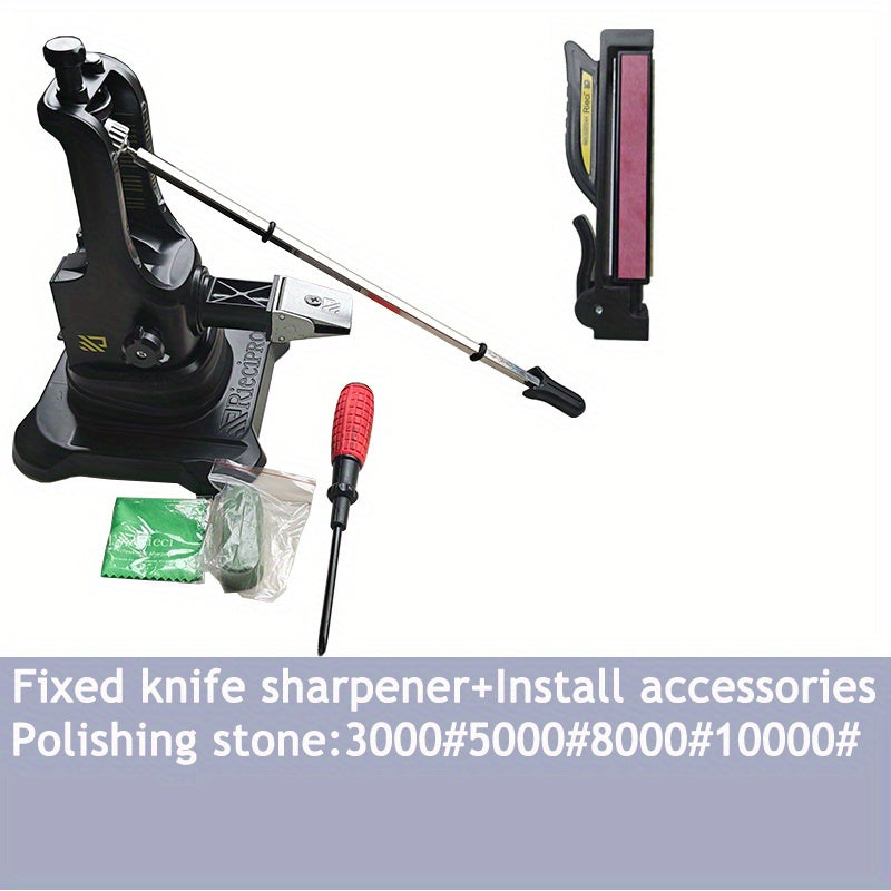 Afilador de cuchillos de ángulo fijo con piedra de diamante para uso en exteriores de cocina base de aleación duradera