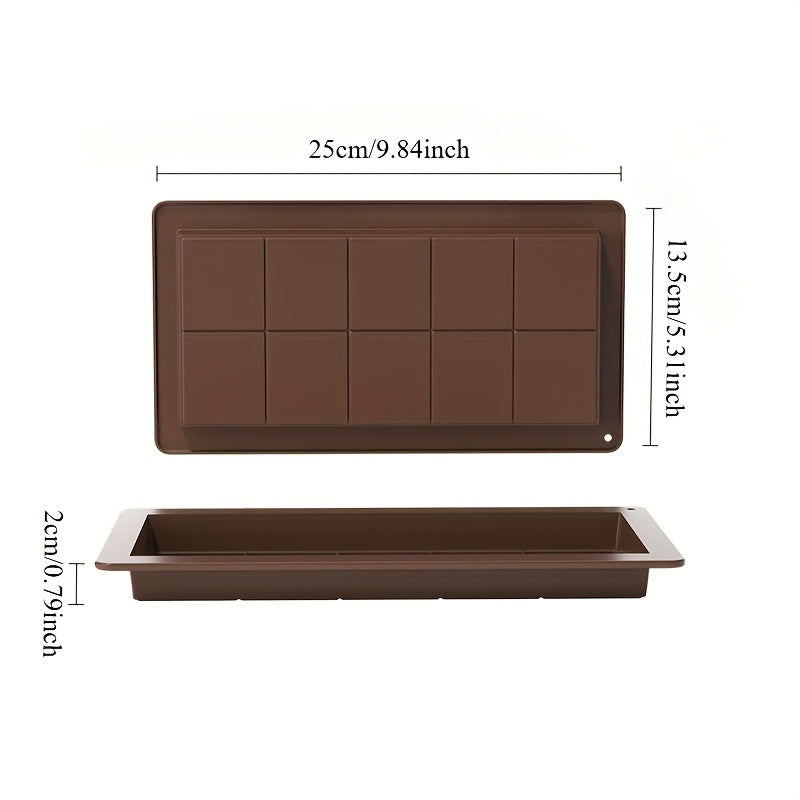 Silicone Chocolate Bar Mold Extra-Large BPA-Free for Candies and Stuffed Bars