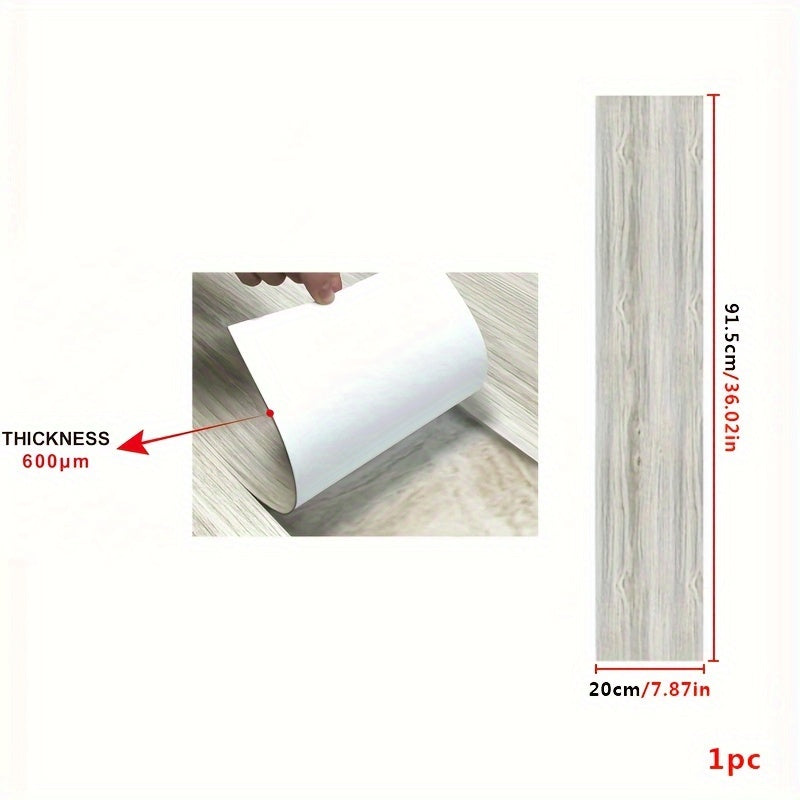 Self-Adhesive Faux Wood Floor Tile Sticker Waterproof Non-Slip Durable Decor