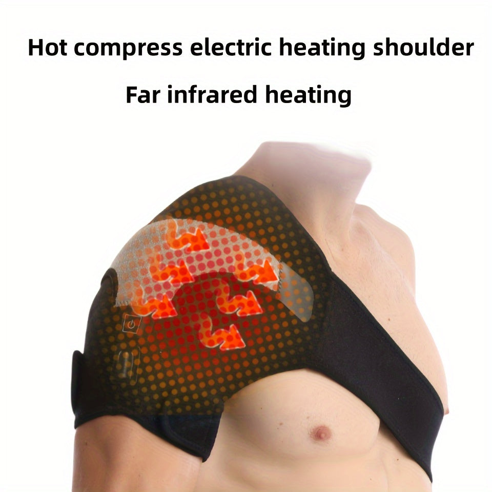 Electric Heating Pad USB Portable with 3-Temperature Control Adjustable Strap Black Gray