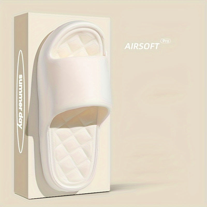 Women's Solid Color Casual Open Toe Slides for Indoor Home Use