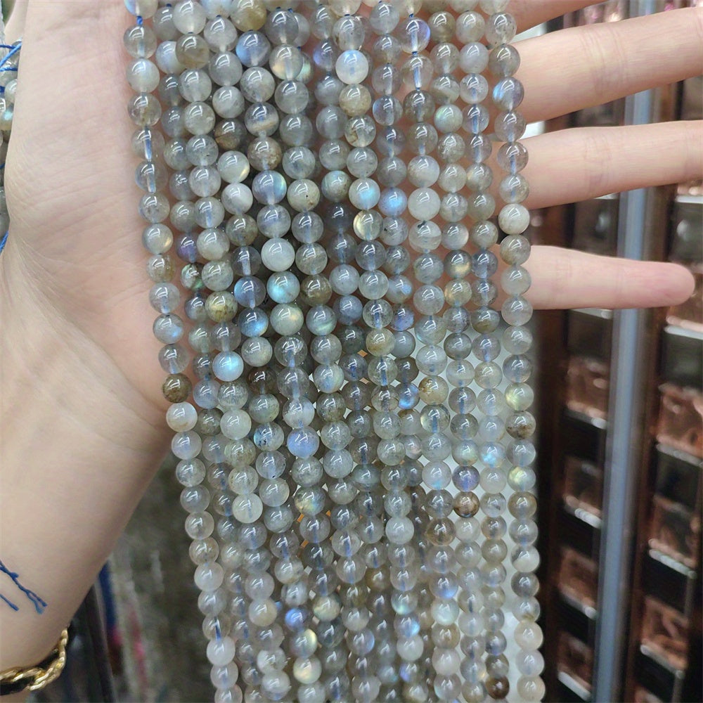Labradorite Round Loose Beads 15 Inch for DIY Jewelry Making Bracelets Necklaces
