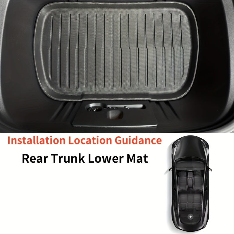 Barqaror ob-havo TPE pastki trank mat for Model Y orqa yukxalta qoplamasi suv o'tkazmaydigan yopishqoqsiz