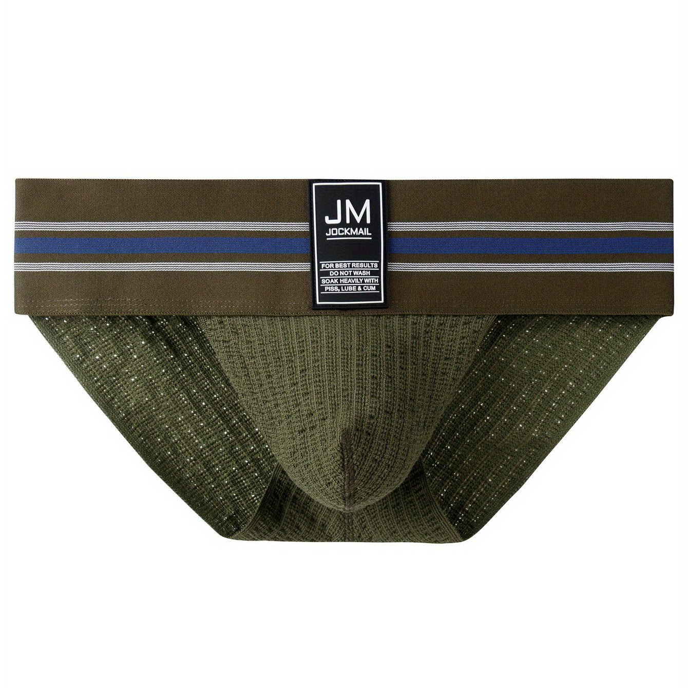 Men's Low Waist Striped Briefs Nylon Cotton Spandex for Sports Casual