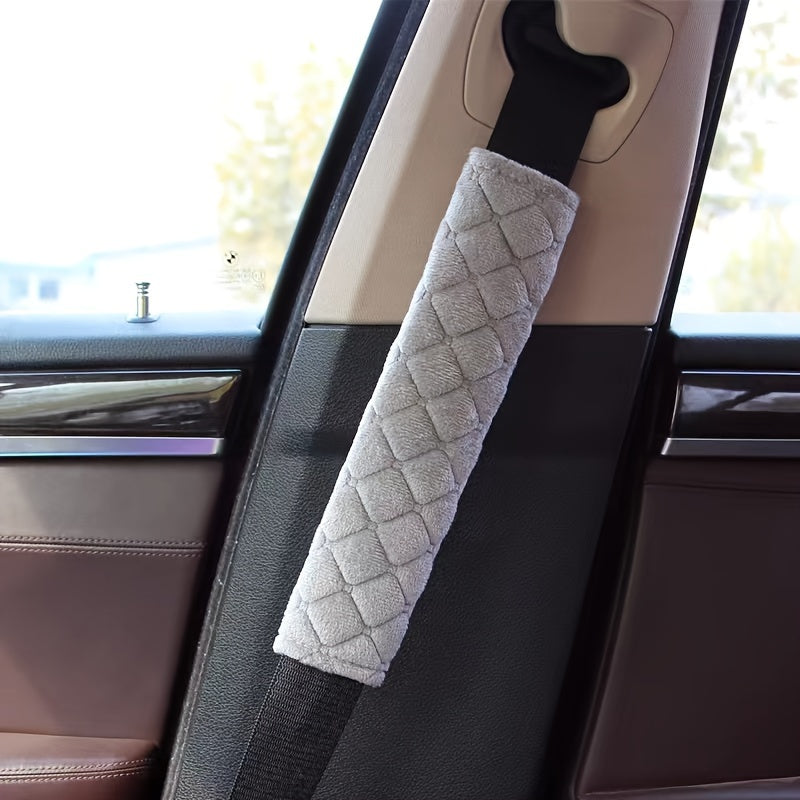 Car Seat Belt Shoulder Cover Plush Protector Embroidered Four Seasons