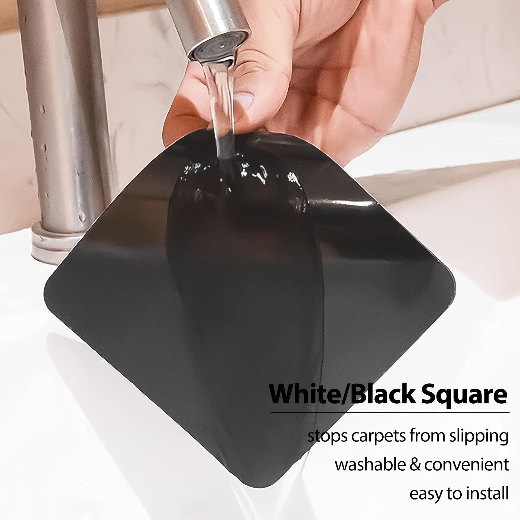 Set of 4/8 Anti-Slip Rug Gripper Pads 3.15x3.15 Inches for Hardwood Floors