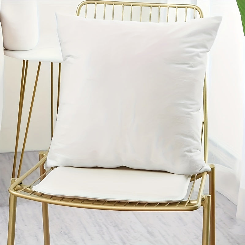 White Short Plush Throw Pillow Cover for Home Decor 18x18 Inches