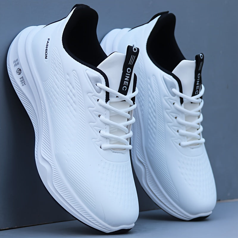 Мужские всесезонные водонепроницаемые кроссовки из искусственной кожи с дышащей тканевой подкладкой и резиновой подошвой EVA