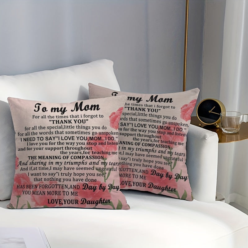 44.96x44.96 sm o'lchamdagi kvadrat yostiq qopqog'i, onalar kuni uchun ideal sovg'a. Uy bezaklari, xona bezaklari va yotoqxona bezaklari uchun mukammal. Chiroyli quchoqlash yostiq qopqog'i dizaynida yig'iladigan binolar aksessuarlar. Yostiq kiritilmagan.