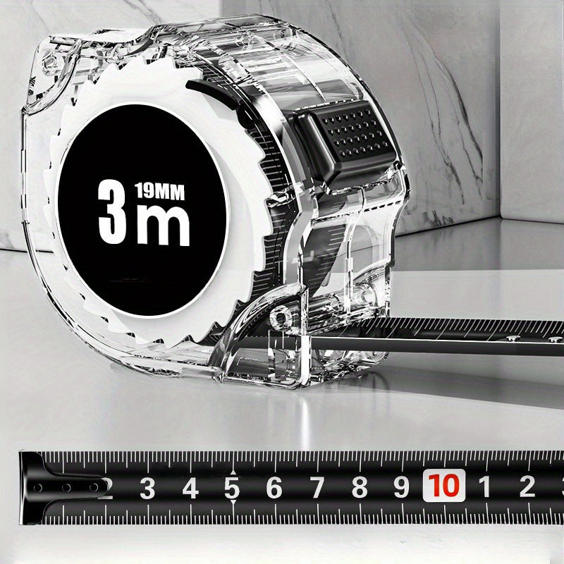 Self-Locking Steel Tape Measure 5m with 0.1mm Accuracy Laser Inkjet Code Clear View for Construction DIY