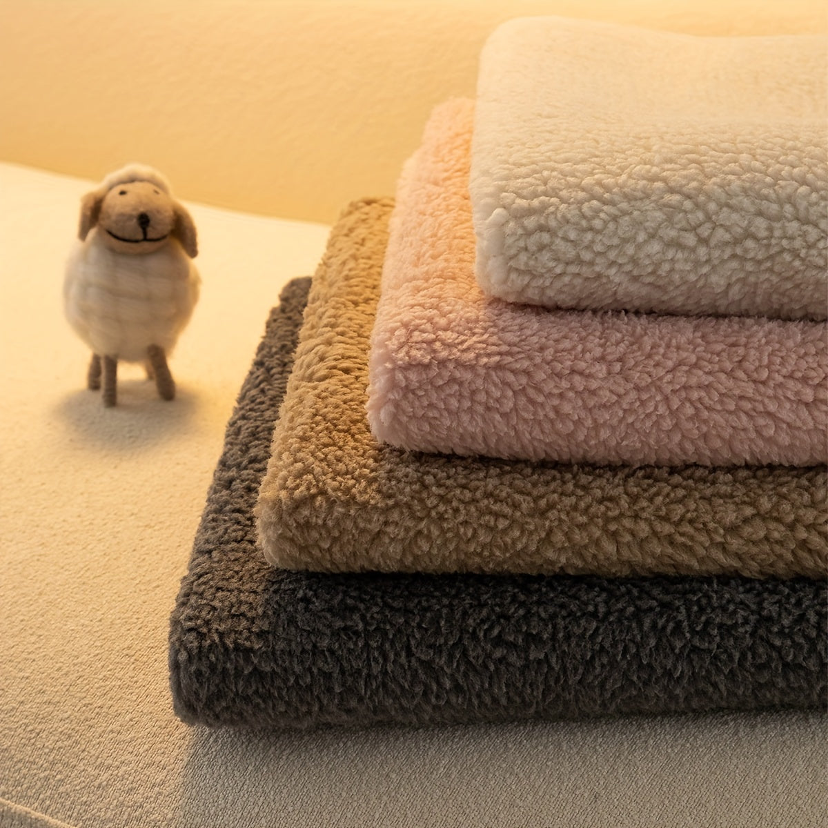 Плюшевый чехол на диван и наволочка защищают мебель в любой комнате