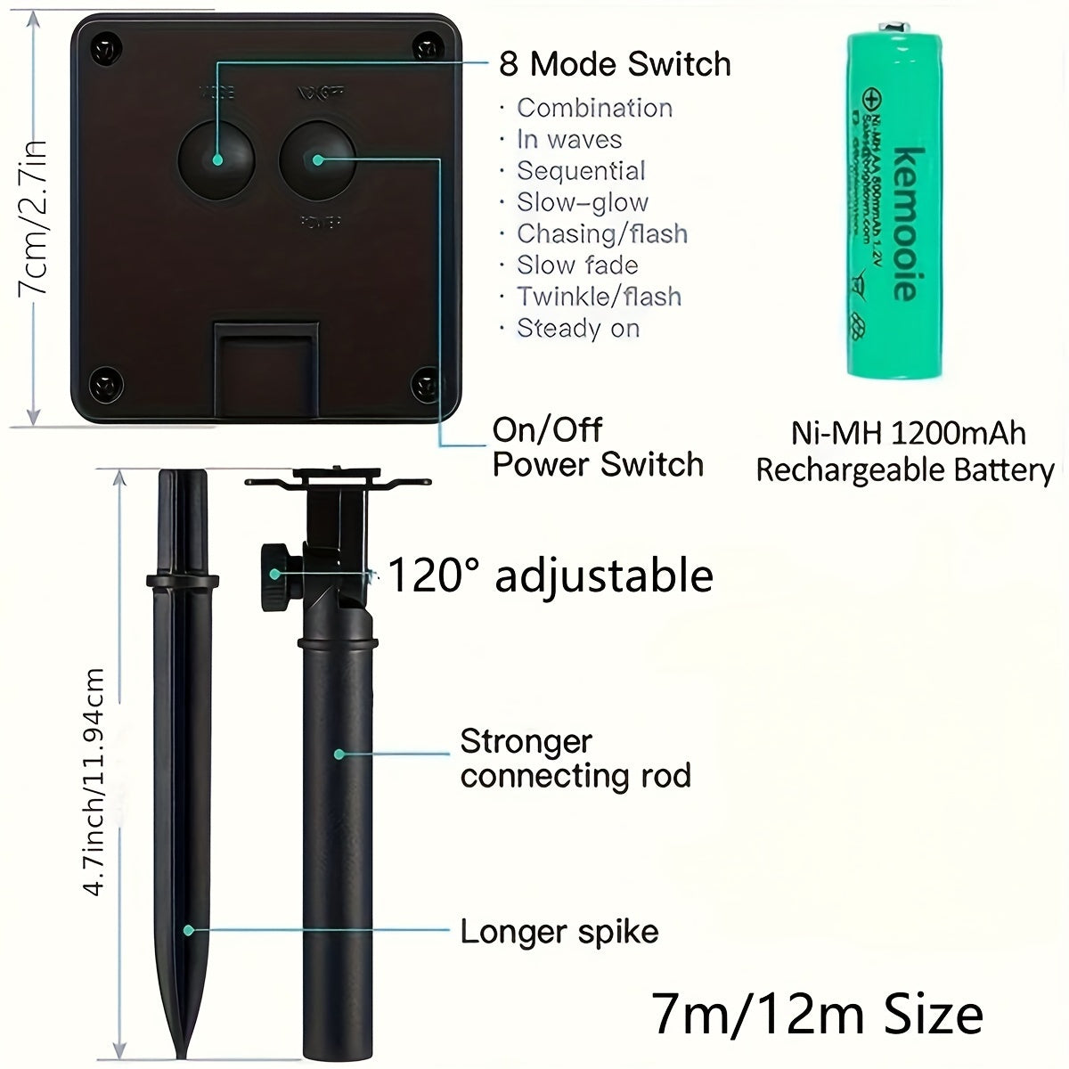 Уличные солнечные гирлянды для сада, патио, праздничных мероприятий, декорации