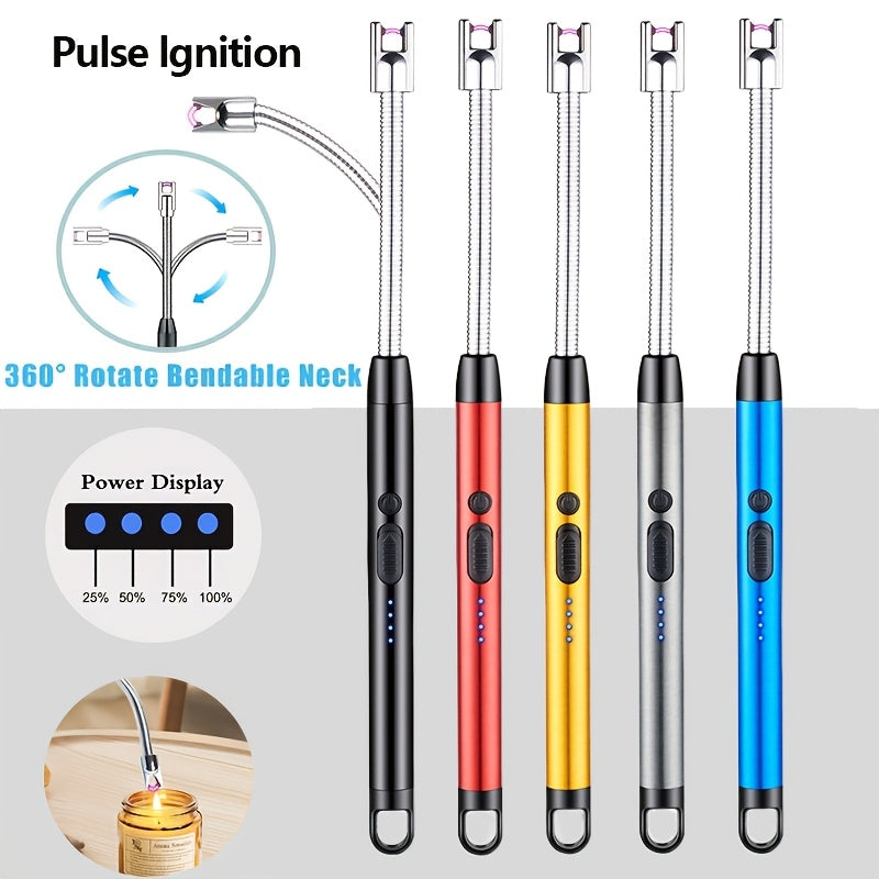 Elektron sham: erkaklar va ayollar uchun, shamolga chidamli, USB bilan qayta to'ldiriladigan, metall va plastmassa