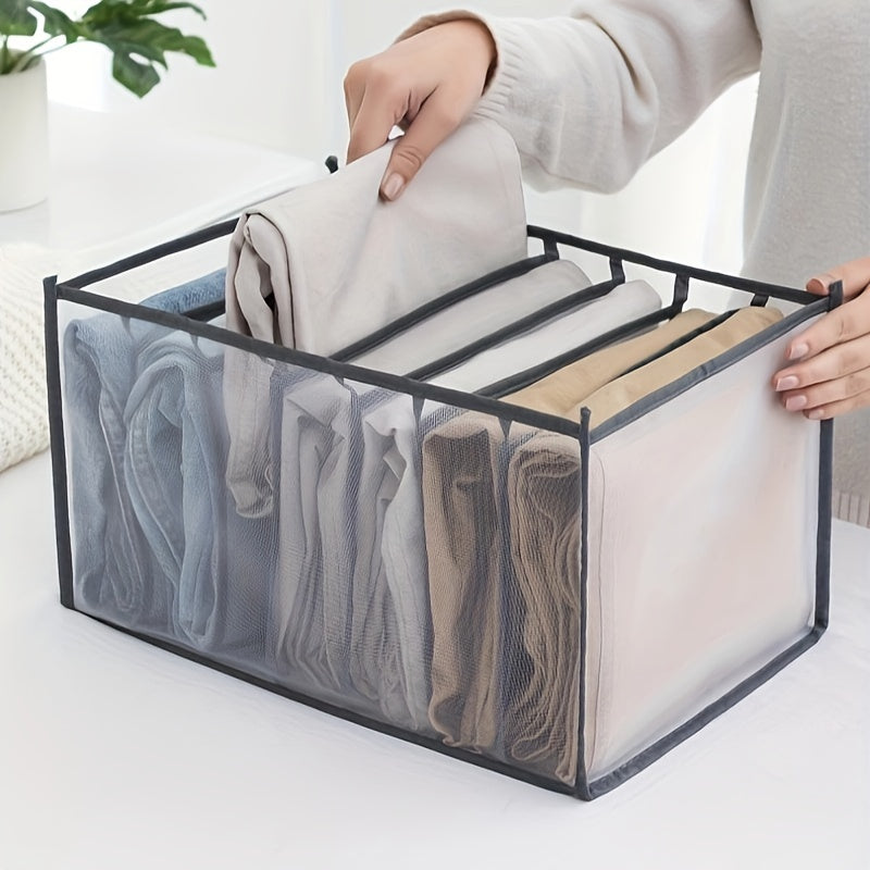 Storage Organizer for Clothes Socks and Underwear with Mesh Bags and Drawer Dividers