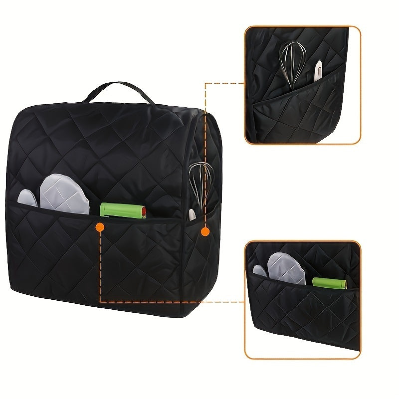 Kitchen Mixer Dust Cover with Accessory Pockets Handles Fits Tilt-Head Bowl-Lift Models