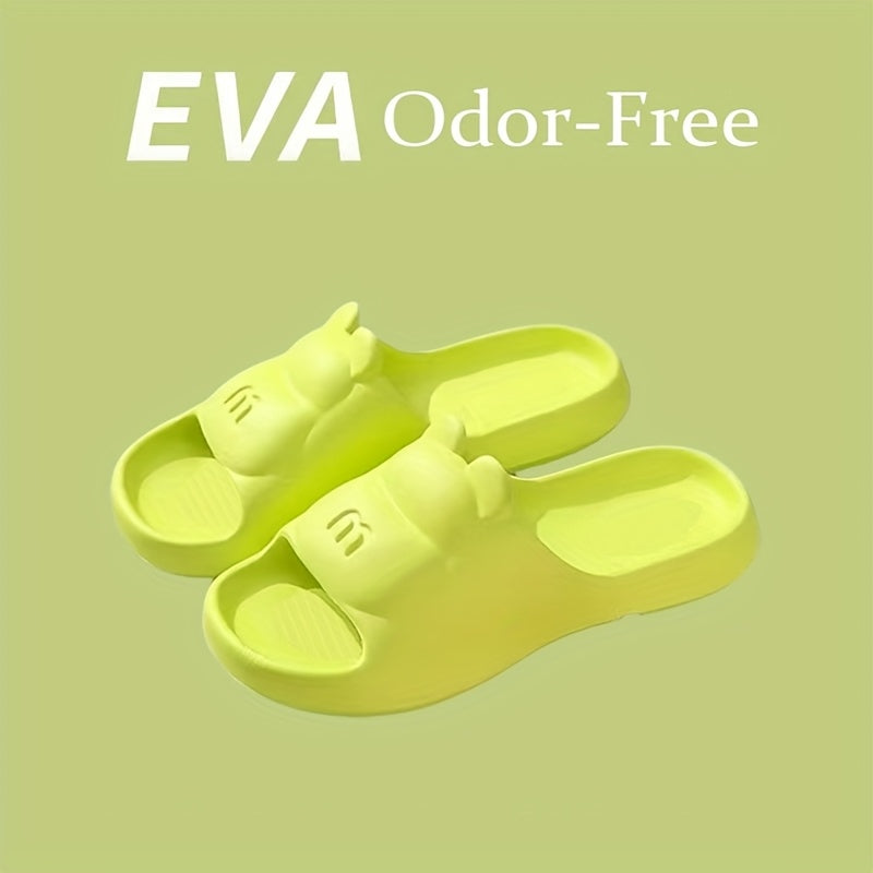Women'S EVA Slippers Non-Slip Odor-Resistant Open-Toe Slides Pink Indoor Shoes