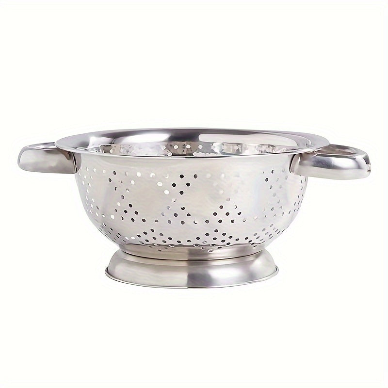 Stainless Steel Kitchen Colander with Handles for Washing and Draining Vegetables Fruits Pasta