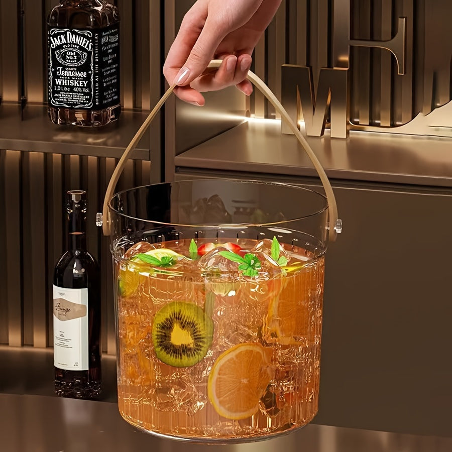 Clear PET Ice Bucket for Cold Drinks and Food Storage Durable Terephthalate