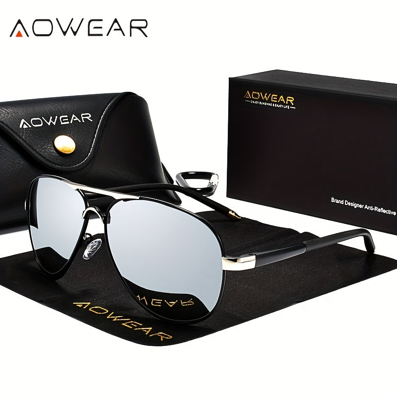Men's Polarized Fashion Sunglasses with UV Protection Black Frame