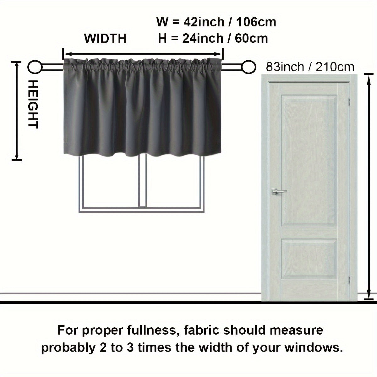 Blackout Heat Insulation Curtain Rod for Kitchen Living Room Bedroom Home Decor