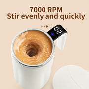 Portable Stainless Steel Electric Coffee Mug with Temperature Display