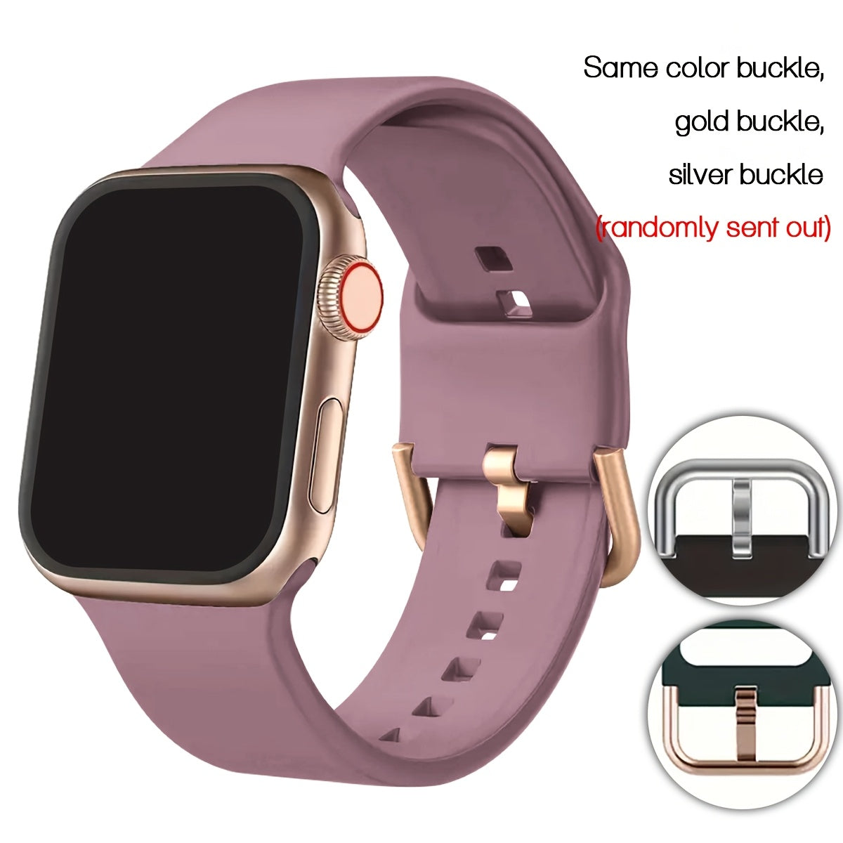 Sport Silicone Watch Band for Apple Watch Series 1-10 Compatible with 38mm to 49mm Men Women