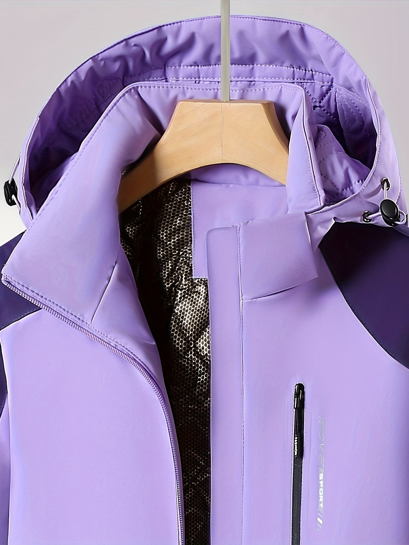 Женская зимняя утепленная спортивная куртка, водонепроницаемая и ветрозащитная, легкая, полиэстер, обычная посадка, однотонная, с длинными рукавами, с капюшоном, с застежкой на молнии, идеальна для осени/зимы.