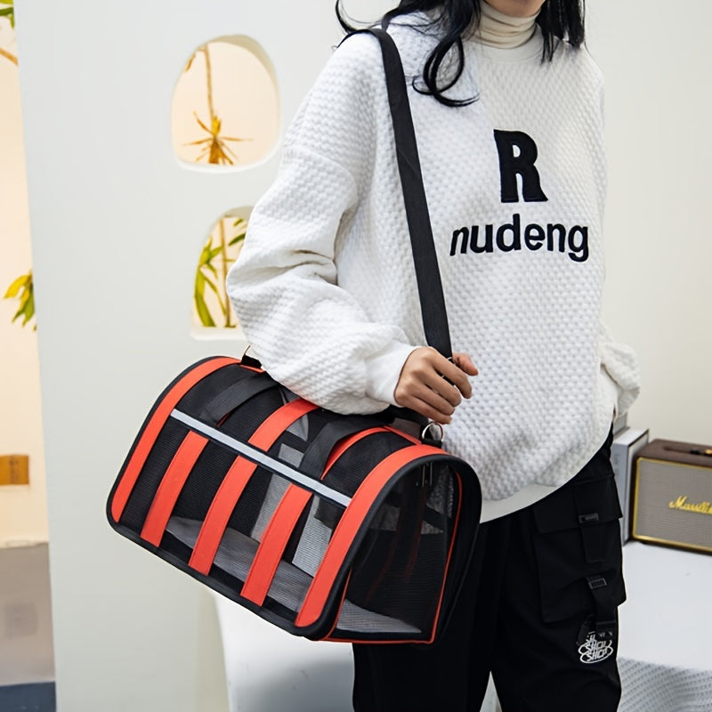 Портативная переноска для маленьких кошек и собак, идеальная для путешествий и активного отдыха, дышащая и складная.