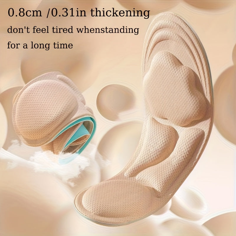 Unisex 6D Cloud Shoe Insoles Thick Soft Breathable Memory Foam for Sports