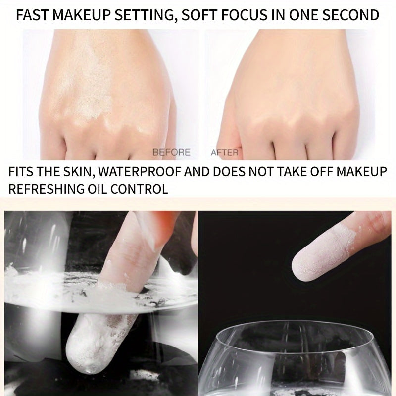 Polvo suelto para rostro, control de grasa, polvo matificante con brocha para un acabado sin brillo y de larga duración
