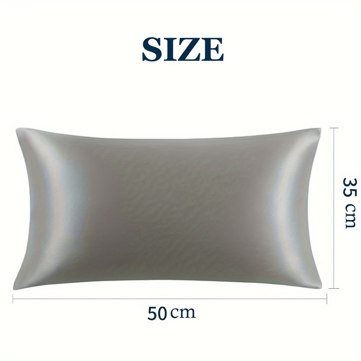 Set of 2 Satin Pillowcases with Zipper Closure, Gentle on Hair and Skin