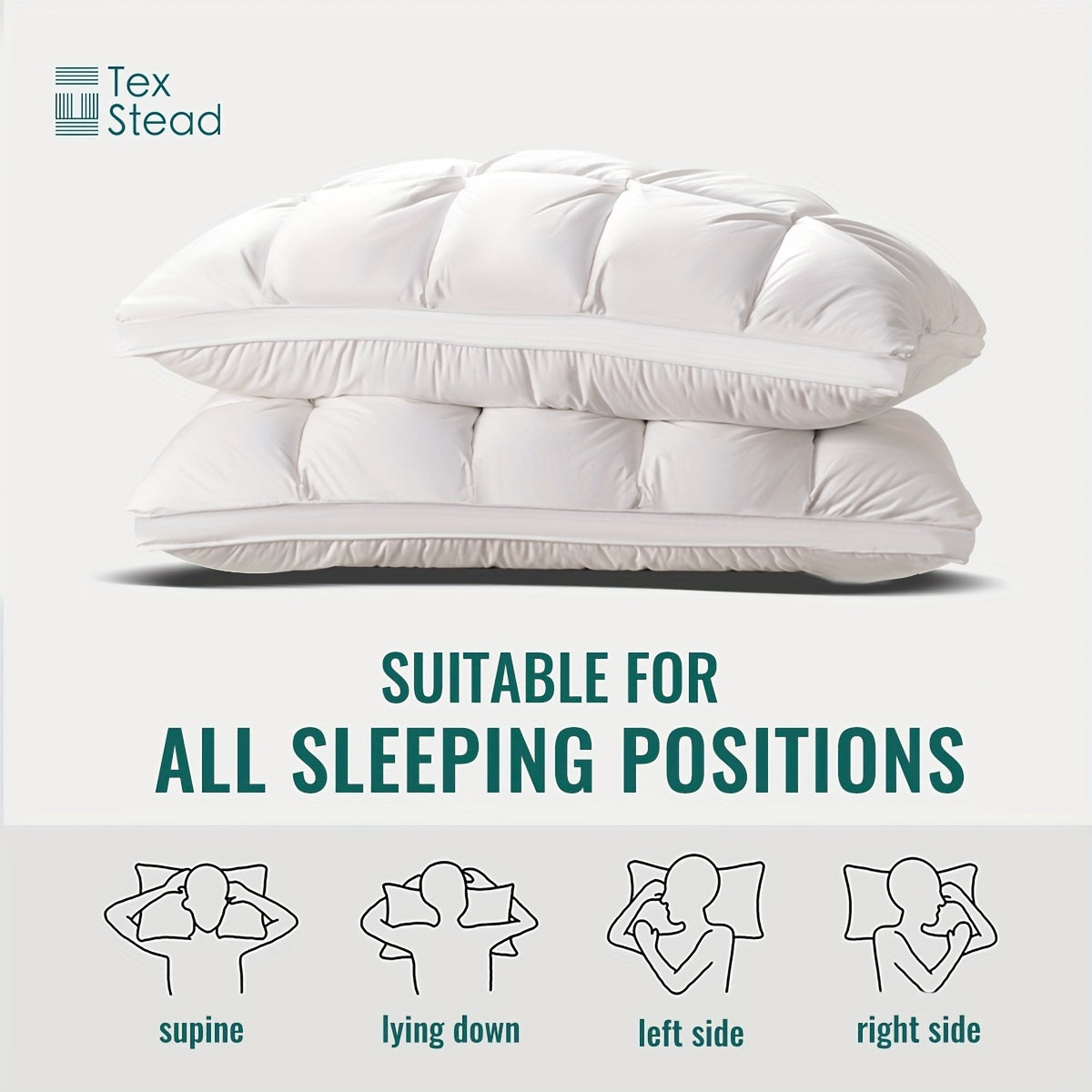 Роскошная подушка из гусиного пуха с дизайном с защипами для поддержки шеи в спальне или отеле